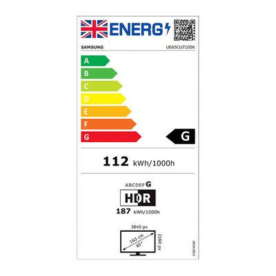 Samsung UE65CU7100KXXU ENERGY LABEL