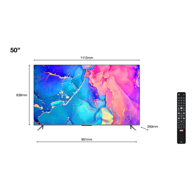 TCL 50C635K 50" (2022) 4K UHD Android QLED TV