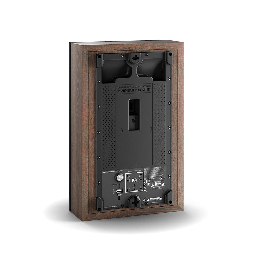 DALI OBERON ON-WALL C walnut rear