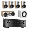 Denon AVC-X4700H 8K AV Receiver With Dali Oberon 1 5.1 Speaker Package and Dali E9F Subwoofer