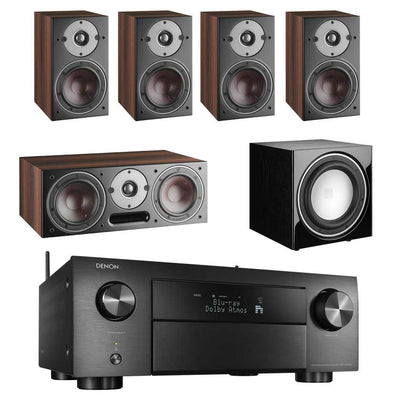 Denon AVC-X4700H 8K AV Receiver With Dali Oberon 1 5.1 Speaker Package and Dali E9F Subwoofer