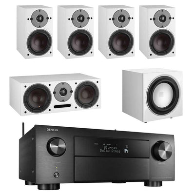 Denon AVC-X4700H 8K AV Receiver With Dali Oberon 1 5.1 Speaker Package and Dali E9F Subwoofer