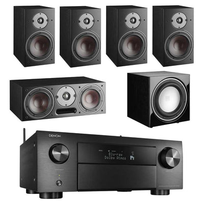 Denon AVC-X4500H 8K AV Receiver With Dali Oberon 3 5.1 Speaker Package and Dali E9F Subwoofer