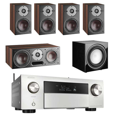 Denon AVC-X4700H 8K AV Receiver With Dali Oberon 1 5.1 Speaker Package and Dali E9F Subwoofer