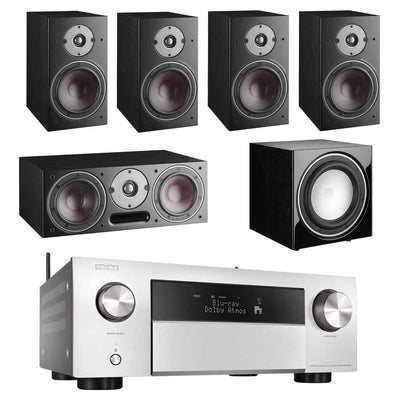 Denon AVC-X4500H 8K AV Receiver With Dali Oberon 3 5.1 Speaker Package and Dali E9F Subwoofer