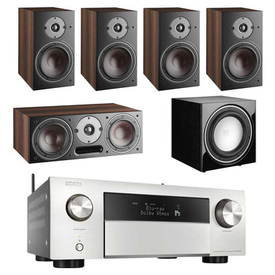 Denon AVC-X4500H 8K AV Receiver With Dali Oberon 3 5.1 Speaker Package and Dali E9F Subwoofer