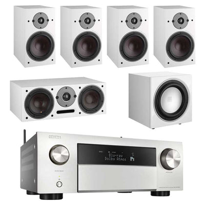 Denon AVC-X4500H 8K AV Receiver With Dali Oberon 3 5.1 Speaker Package and Dali E9F Subwoofer